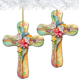 Easter Cross with Doves Wooden Ornaments by G. DeBrekht Easter Spring Decor - 8688167