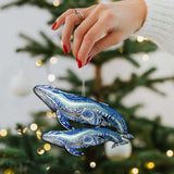 Adornos de madera de ballena jorobada mágica de Alaska de G.Debrekht - Decoración navideña con temática de vida silvestre - 8710107-2