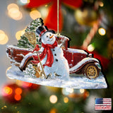 Frosty Forest Friends Wooden Ornaments by Gelsinger - Christmas Santa Snowman Decor - 8161024-1624