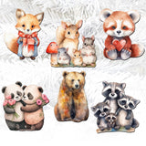 Forest Animals Decorative Wooden Clip-on Ornaments Set of 6 by G. Debrekht - Christmas Decor - 8090021C-S6