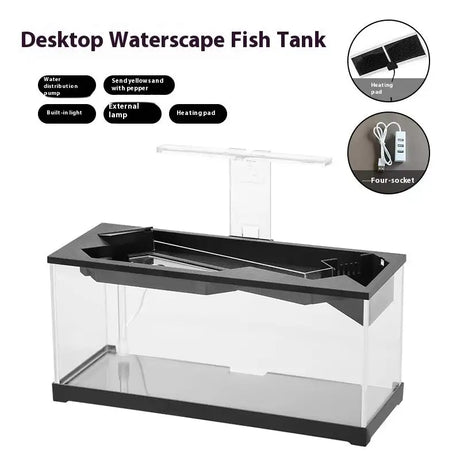 Acrylic Filter Circularly Heating Lighting Integrated Lazy Aquarium - Lootquake