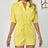 Women's Solid Color V-neck Ruffle Casual Fashion Jumpsuit - Lootquake