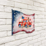 Front door welcome sign American flag United we stand Front porch Patriotic wreath Main entrance banner Welcome sign - Wooden front porch decor - 933106H