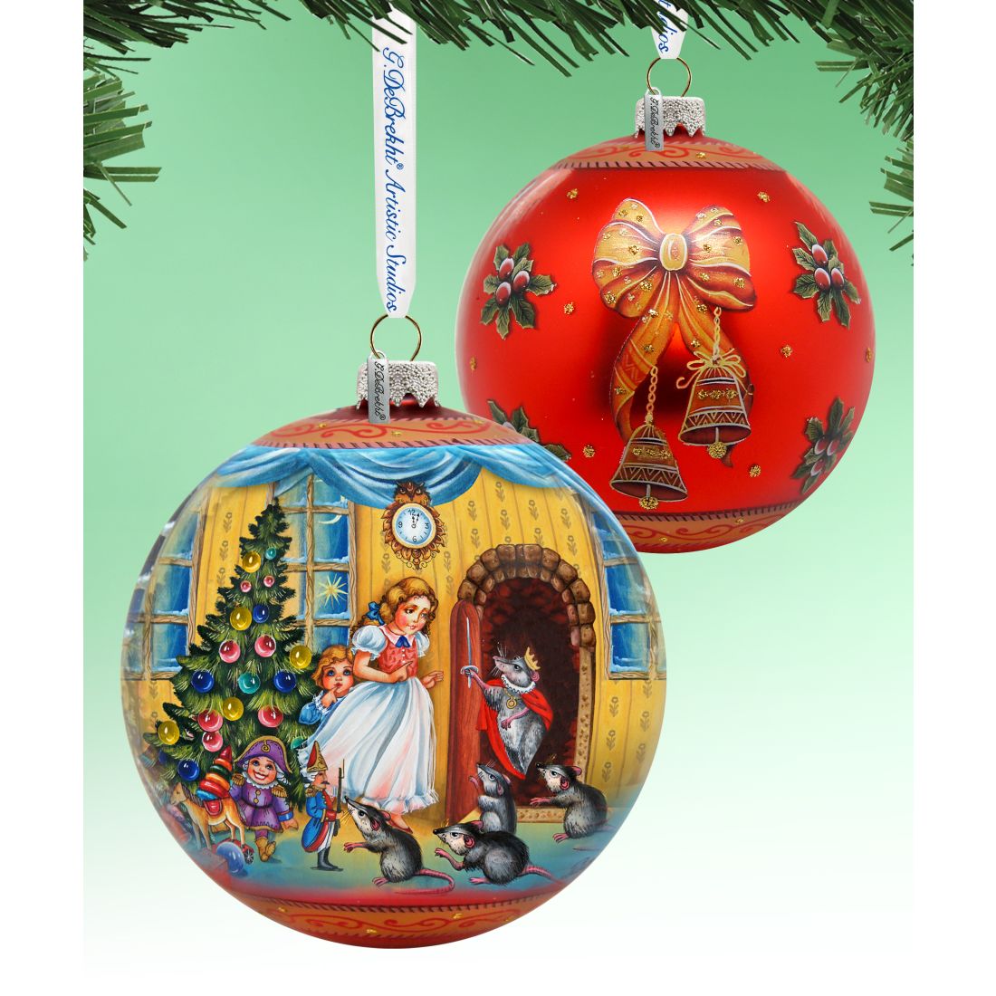 Story of Clara and the Nutcracker Glass Ornament Limited Edition by G. DeBrekht - Christmas Decor - 73884