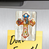 Nativity Cross Shape Refrigerator Magnets Set of 3