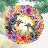 Adornos navideños de madera con forma de corona de colibríes de G. DeBrekht - Decoración de Pascua y primavera - 8652804