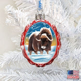 Buffalo Mercury Glass Ornament by G. DeBrekht - Wildlife Holiday Decor - 771054