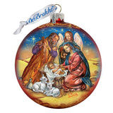 Regal Nativity Glass Ornament by G. DeBrekht - Nativity Holiday Decor - 73369