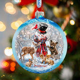 Adorno de cristal de Frosty y sus amigos del bosque, edición limitada, de G. DeBrekht - Decoración navideña - 73908-DG