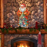 Santa with Forest Friends Holiday Door Decor by G. Debrekht - Christmas Santa Snowman Decor - 8691409H