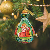 Secret Santa Sculpted Hand-Painted Christmas Ornament by G. DeBrekht - Wildlife Holiday Decor - 622421
