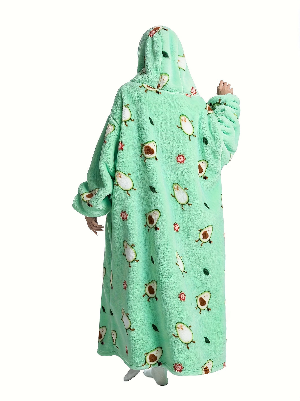 Sweat à capuche en flanelle imprimé citrouille grande taille - Doux, confortable, pelucheux, à capuche, vêtement d'hiver pour femme sur le thème d'Halloween