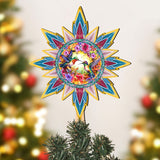 Hummingbird Heaven Star Tree Topper Wooden Decor by G. Debrekht - Wildlife Holiday Decor - 89512