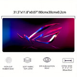 ASUS ROG Large Gaming Mouse Pad - Non-Slip, Waterproof Rubber Base, Stitched Edges, Oblong Shape, Durable Deskpad Mat for Gaming