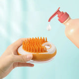 Dog Cat Bath Brush 2-in-1 Pet SPA Massage Comb Soft Silicone Pets Shower Hair Grooming Cmob Dog Cleaning Tool Pet Products - Lootquake