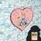 Easter Bunny Heart Holiday Door Decor by G. Debrekht - Easter Spring Decor - 8652780H