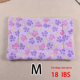 Manta rectangular para mascotas, resistente a la suciedad y para todas las estaciones - Cómoda cama con estampado de pata de perro y corazón (1 unidad)