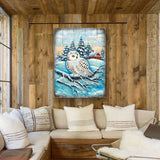 Lokki Owl Art Wooden Wall Art by Nature Wonders - Nature Wildlife Decor  - 95213B