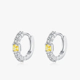 S925 Sterling Silver With Shiny Diamond Earrings Cold High Sense Ear Ring - Lootquake