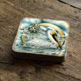Pelicans Wooden Cork Coasters Gift Set of 4 by J. Bergsma - Coastal Holiday Decor  - 8199460C-S4
