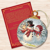 Snow Much in Love Couple Wooden Ornaments by Gelsinger - Christmas Santa Snowman Decor - 8021018-1708