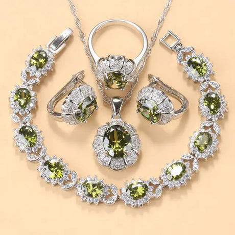 Earrings Necklace And Ring For Women 4 PCs Set - Lootquake
