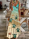 Spring And Summer Sling Women's Clothing Dress Digital Printing