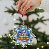 Waiting for Christmas Snowflake Wooden Ornaments Set of 3 by G. Debrekht - Christmas Decor - 8090150-S3