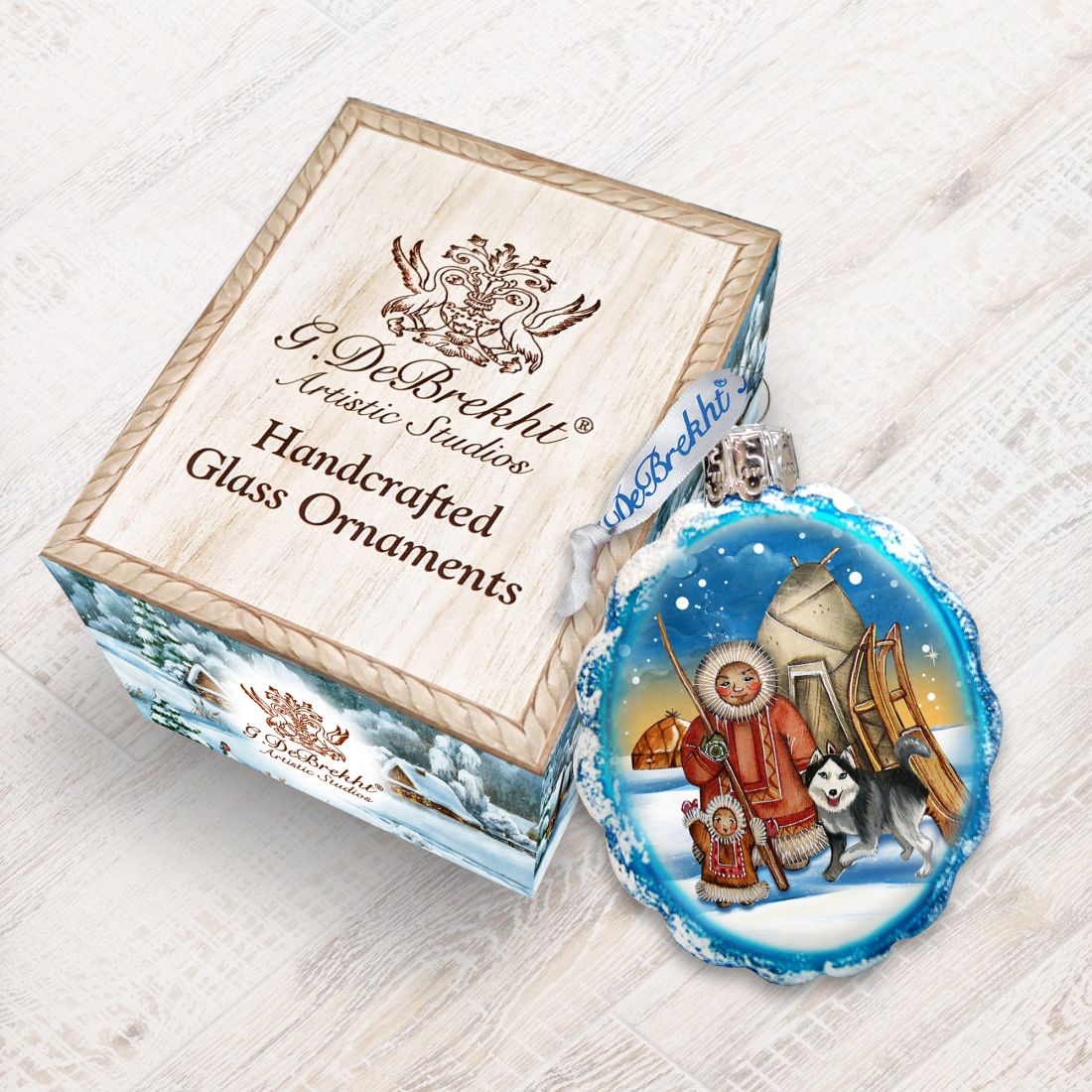 Adorno de vidrio de mercurio esquimal de G. DeBrekht - Decoración navideña de vida silvestre - 771051