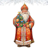 Santa's Tree of Joy Wooden Ornaments by G. Debrekht - Christmas Santa Snowman Decor - 8691418