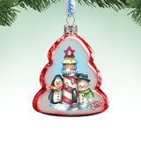 Adorno de cristal de mercurio con forma de pingüino y muñeco de nieve de Jamie Mills-Price - Decoración navideña de Papá Noel y muñeco de nieve - 778203-7508