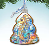 Decoración costera navideña - Adornos de cristal con forma de caballito de mar de G. Debrekht - Decoración costera navideña - 777398