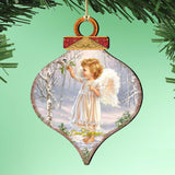 Adornos de madera "Bendiciones de invierno de angelito" de Gelsinger - Decoración navideña - 8031117-1427