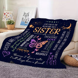 Manta de sobre cálida y supersuave, con impresión de alta definición, ideal como regalo para hermanas, de franela, ideal para la siesta en la oficina y con aire acondicionado.