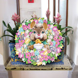 Bunny Holiday Door Wreath by G. DeBrekht - Easter Spring Decor - 8185301-2H