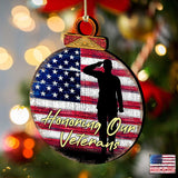 Veterans Honor Ball Wooden Ornaments - International Decor - 8187103
