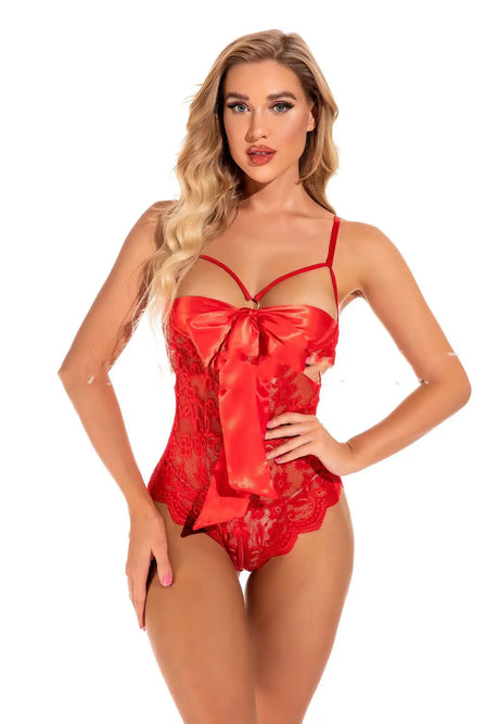 One-piece Lingerie See-through Lingerie Sexy Deep V Lingerie - Lootquake