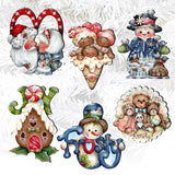 Merry Christmas  Decorative Wooden Clip-on Ornaments Set of 6 by Jamie Mills-Price - Christmas Decor - 8090136C-S6