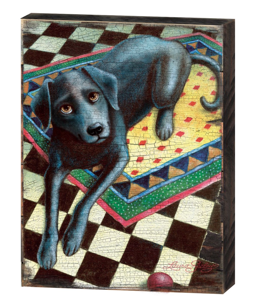 Ready When You Are Wooden Wall Art by Laura Seeley - Pets Dog and Cats Decor - 8511117B