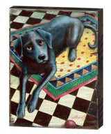 Ready When You Are Wooden Wall Art by Laura Seeley - Pets Dog and Cats Decor - 8511117B