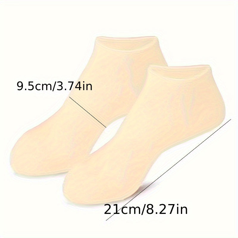 Lot de 2 chaussettes en gel de silicone pour le soin des pieds, hydratantes et anti-crevasses, pour le massage, anti-peaux mortes, soulage la douleur, sans alcool, de qualité familiale, sans alimentation électrique.