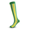 1 Pair of Stylish Striped Compression Socks for Women - Breathable, Comfortable, and Protective Ankle and Calf Support for All-Season Wear - Hand Wash Only, Nylon Blend Knit Fabric