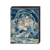 In Spirit I Am Free Wolves Ravens Wooden Wall Art by J. Bergsma - Nature Wildlife Decor - 85922723B-JB