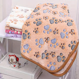 Manta para mascotas con estampado de pata de perro, suave manta de terciopelo, ideal para perros grandes, medianos y pequeños, cálida y suave.