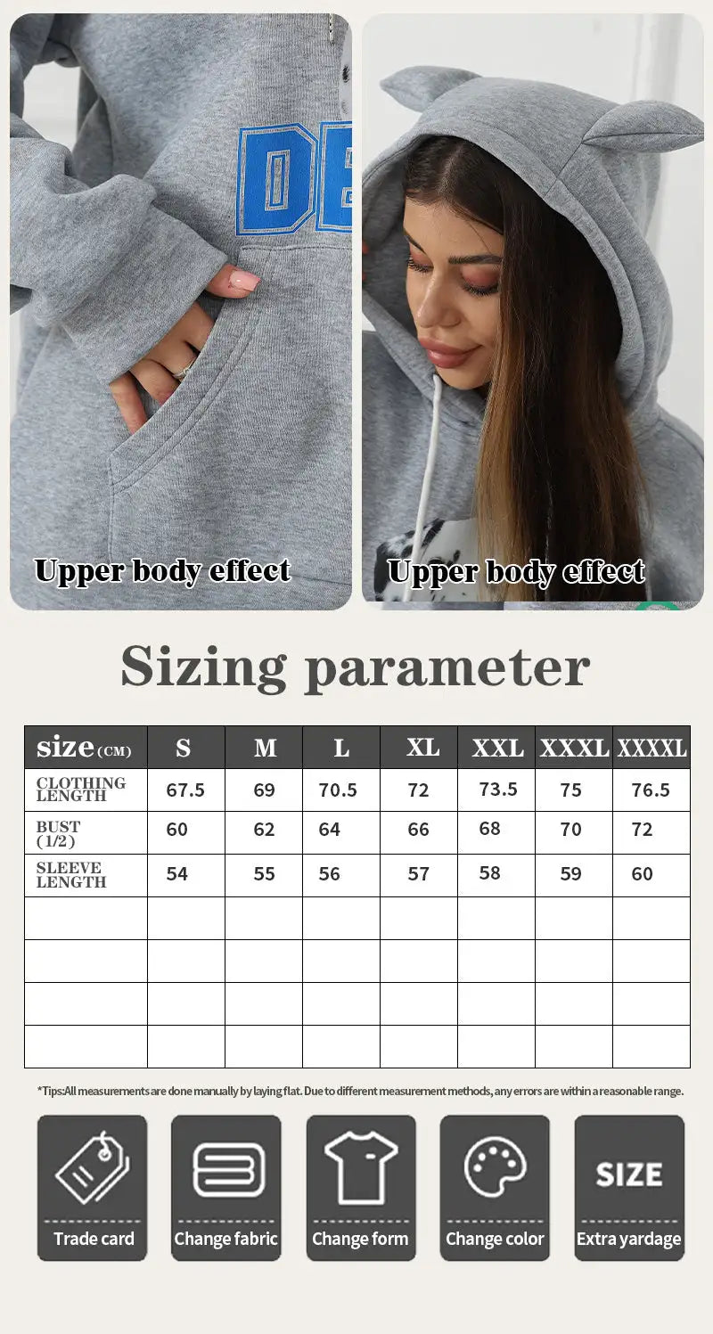 Women's Fashionable Casual Printed Long Sleeved Sweatshirt - Lootquake