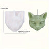 Molde de silicona para vela perfumada con forma de gato de tres ojos en 3D, moldes de silicona con forma de cabeza de gato malvado para hacer velas, chocolate, jabón epoxi, moldes con forma de animal para Halloween, decoración del hogar.