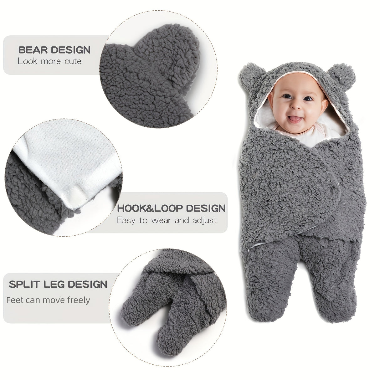 1 gigoteuse en velours, jolie couverture en forme d'ours, cadeau de Noël, d'Halloween et de Thanksgiving