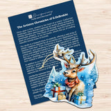 Christmas Is Here Decorative Wooden Ornaments Set of 3 by G. Debrekht - Christmas Decor - 8091028-S3