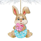 Flowers Bunny Wooden Ornaments by G.DeBrekht - Easter Spring Decor - 815432-2