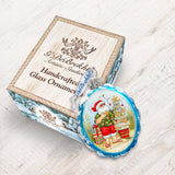 Santa with Christmas Tree Mercury Glass Ornaments by Susan Winget - Christmas Decor - 776039-SW